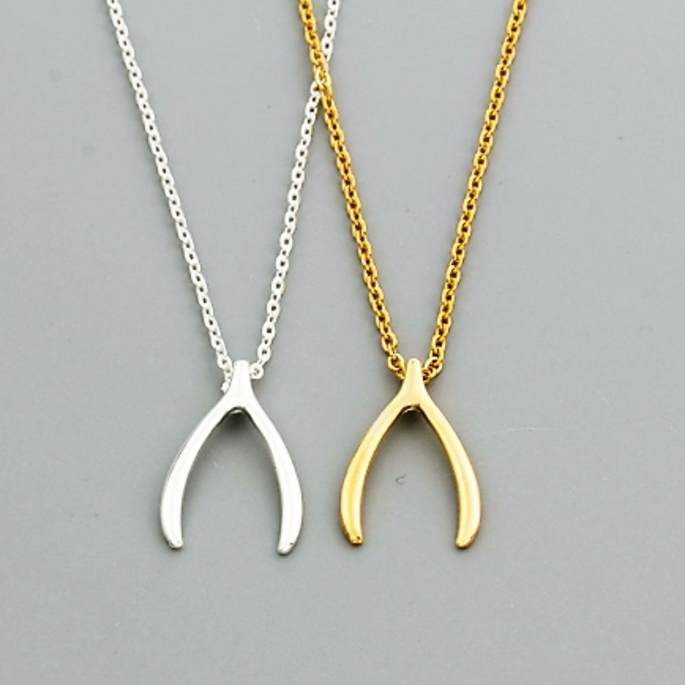 Wishbone Necklace , MInimalisti, Delicate, Elegant